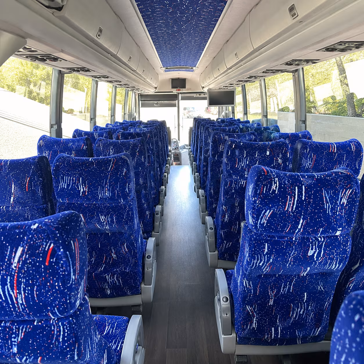 new york city charter bus interior