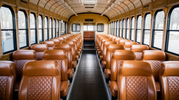 school bus rental interior clifton